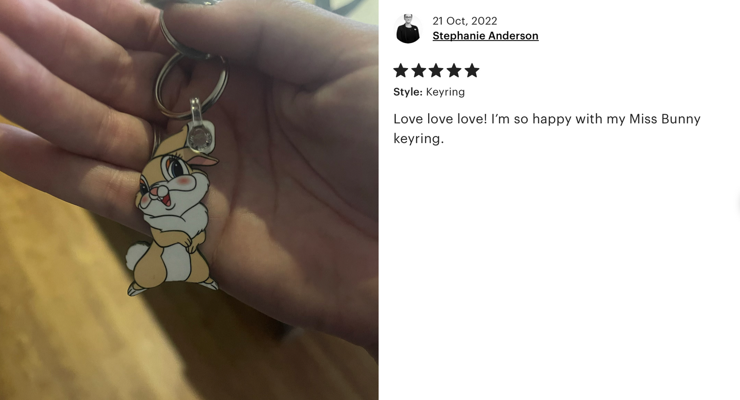 Mrs Bunny Keyring - Bambi
