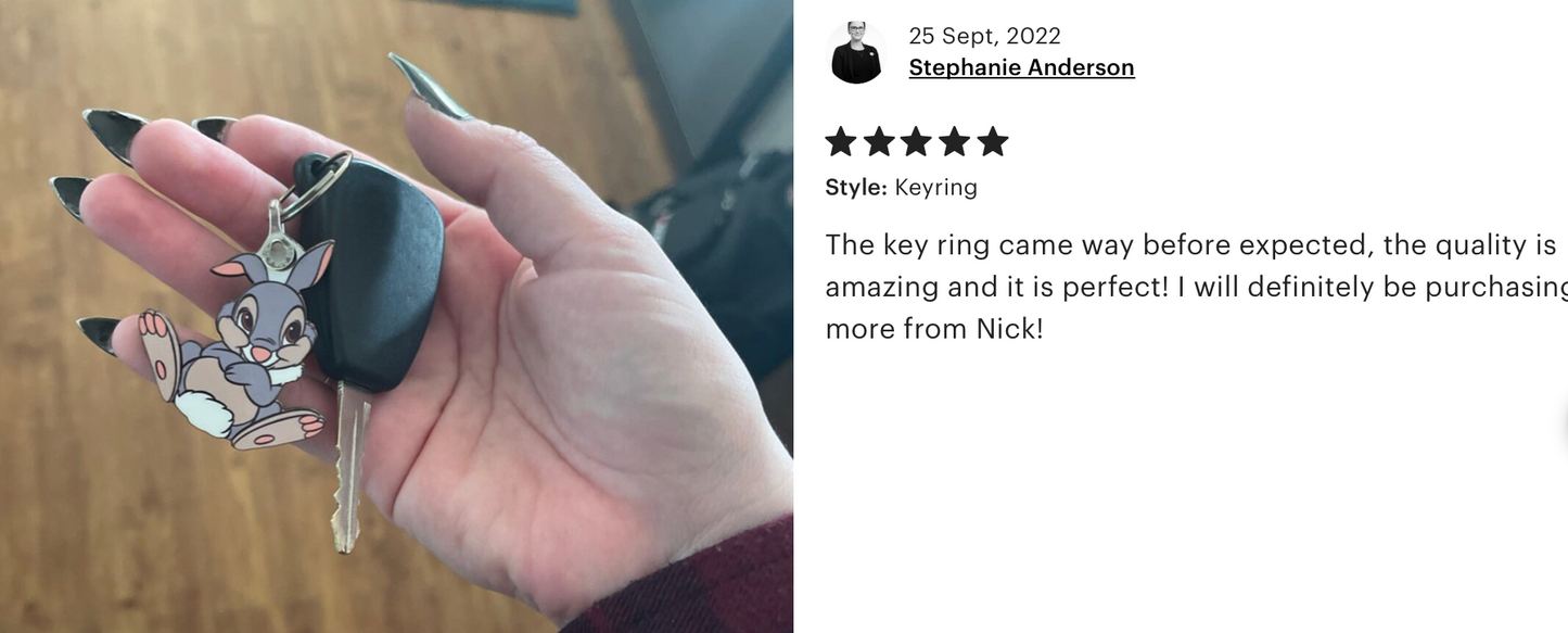 Thumper Keyring - Bambi