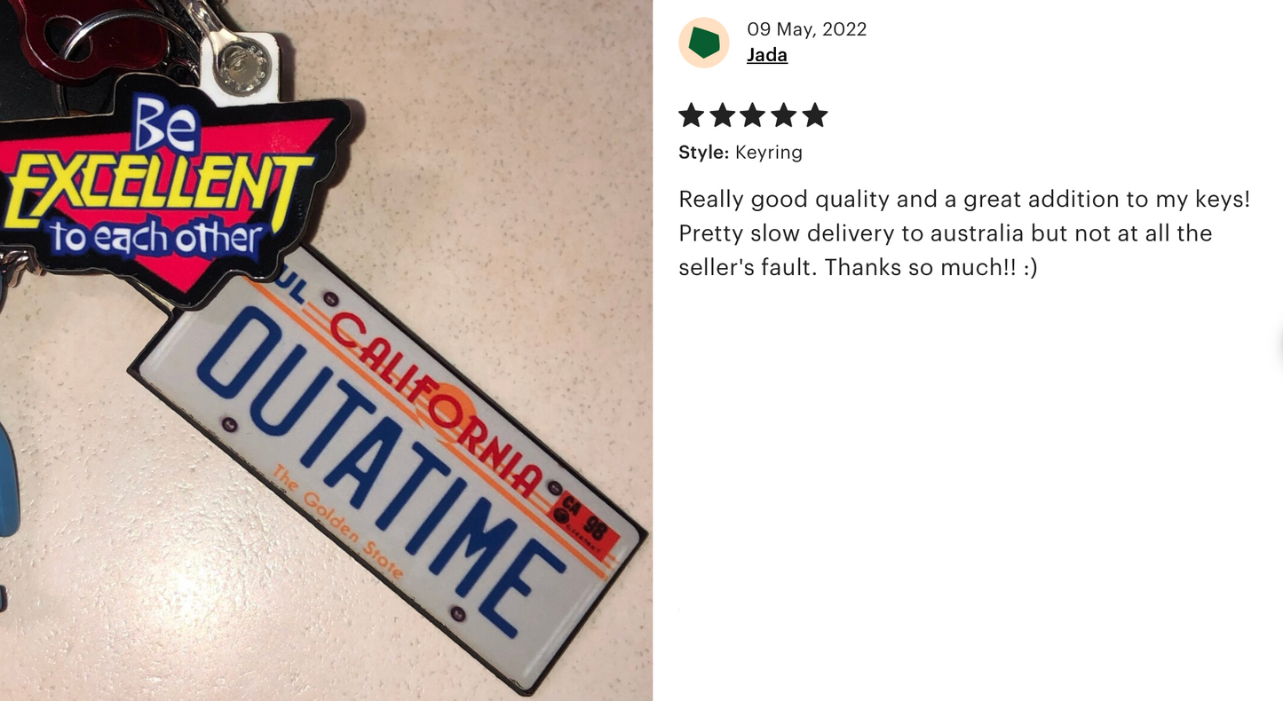 Outatime Keyring - Back to the Future