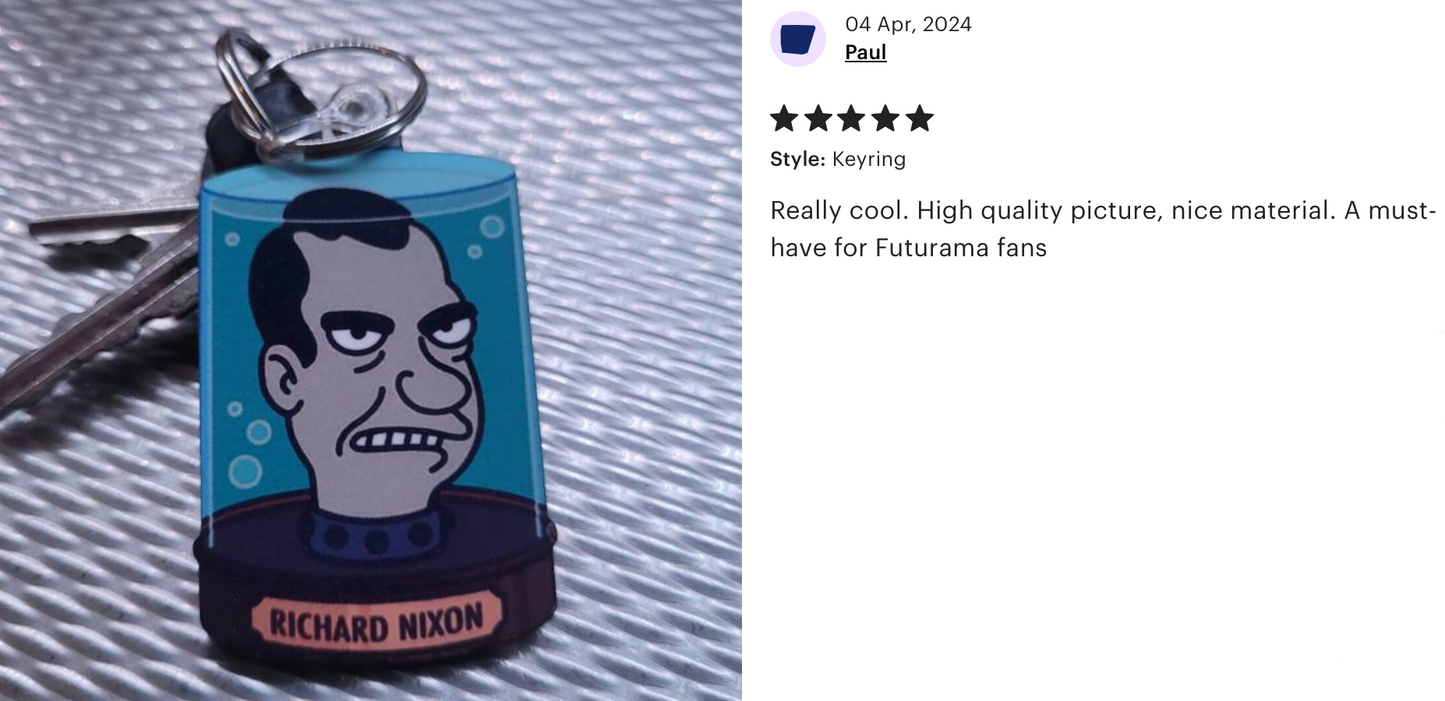 Richard Nixon Keyring - Futurama