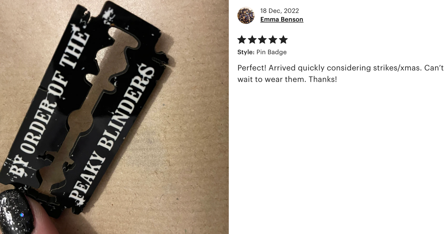 Razor Blade Keyring - Peaky Blinders