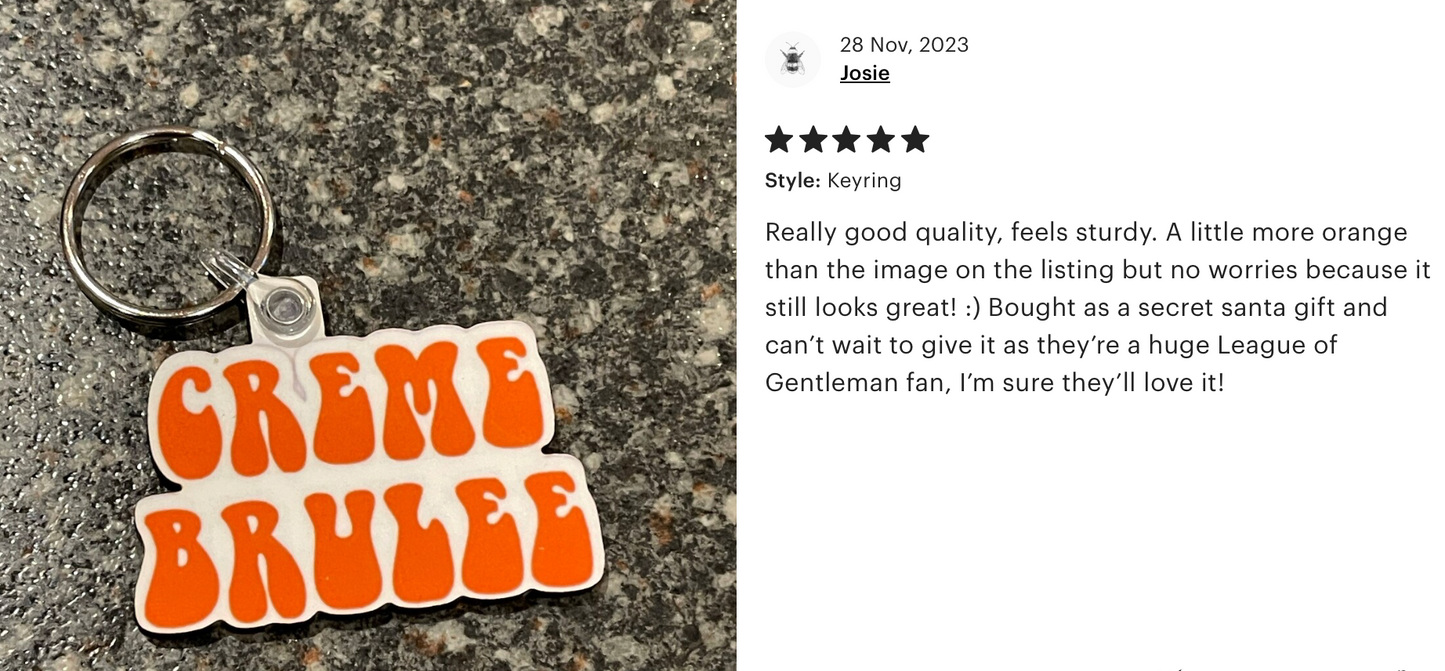Creme Brulee keyring - League of Gentlemen
