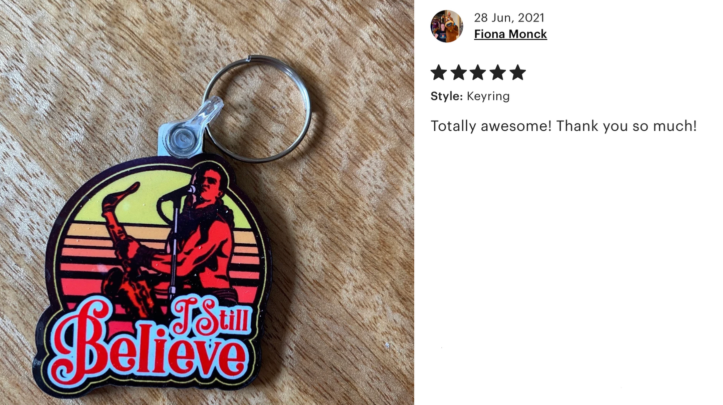 Sax Man "I Still Believe" Keyring - The Lost Boys