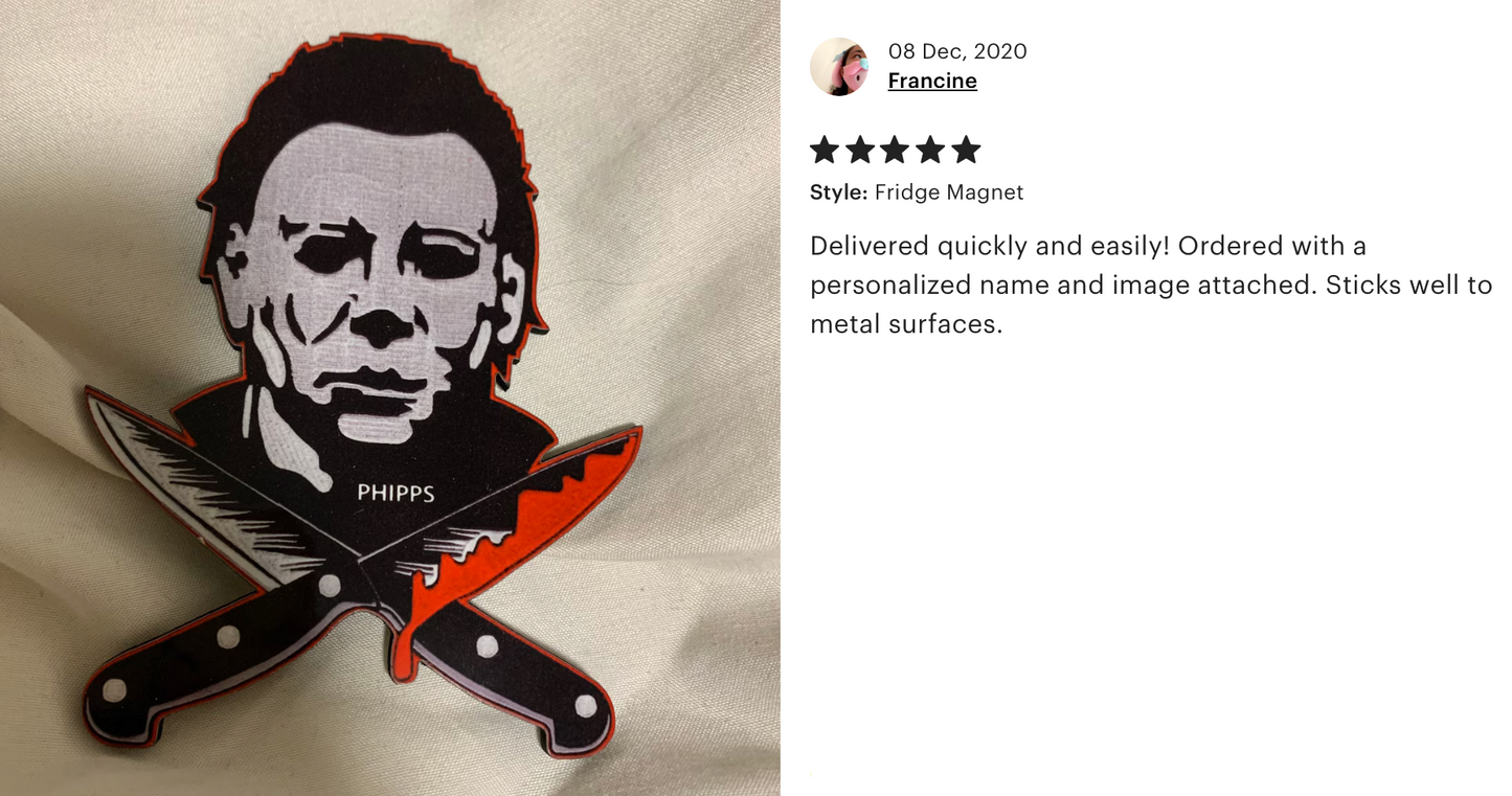 Michael Myers Pin Badge/ Magnet - Halloween