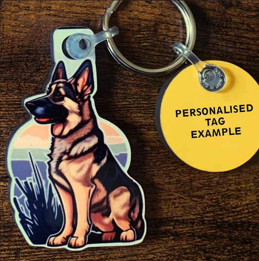 German Shepherd 4 Keyring