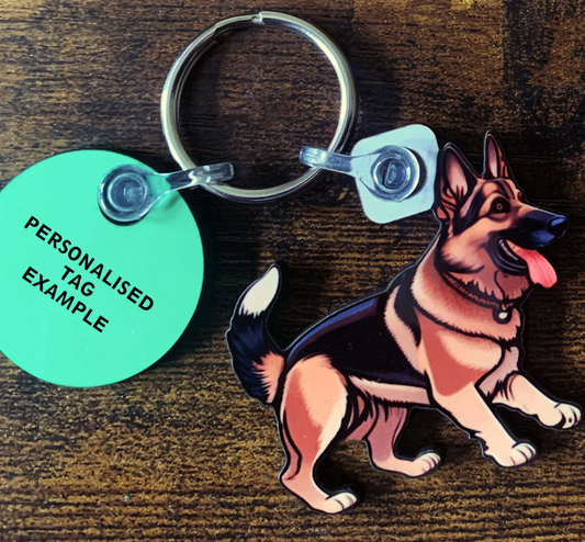 German Shepherd 3 Keyring