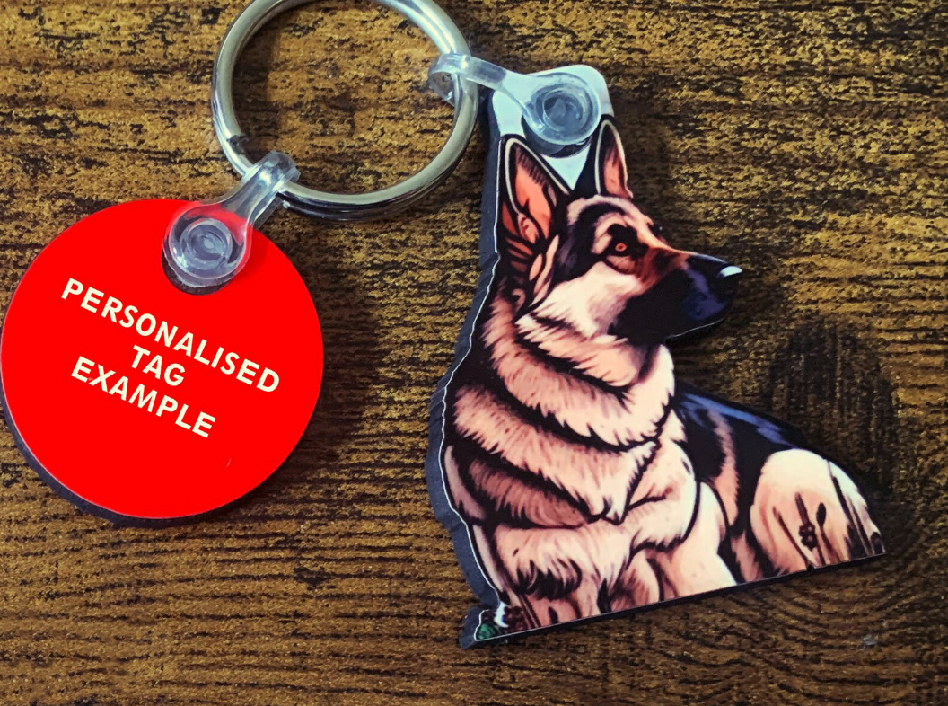 German Shepherd 2 Keyring