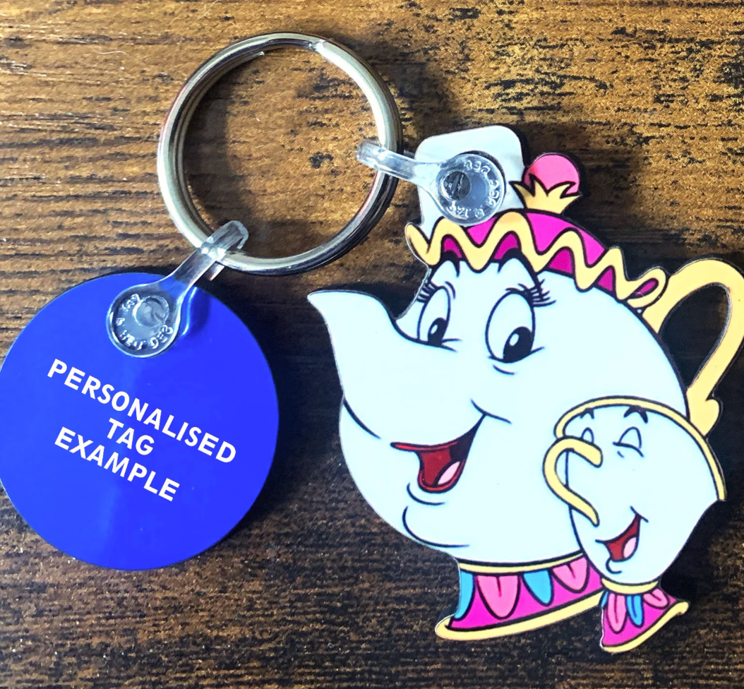 Mrs Potts and Chip Keyring - Beauty and the Beast