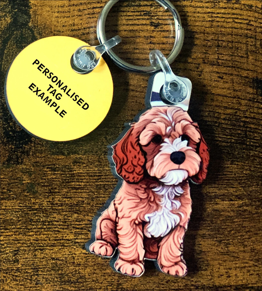 Cavapoo 3 Keyring