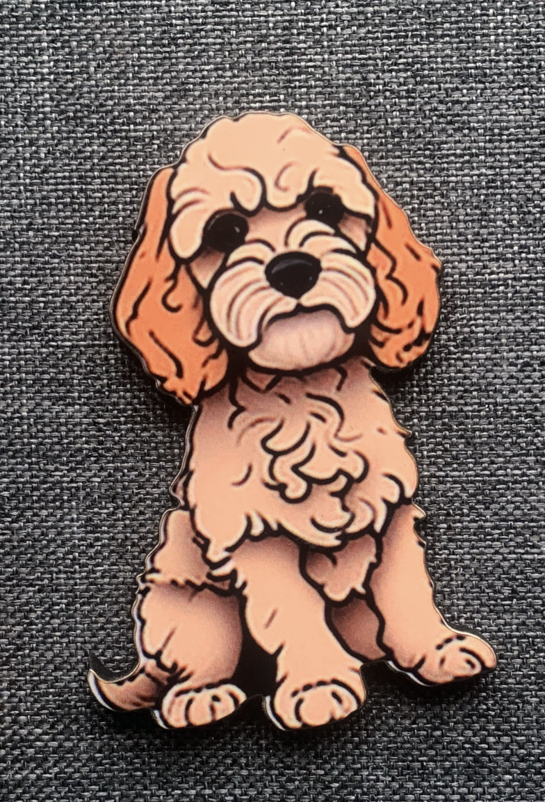 Cavapoo 2 Pin Badge/ Magnet