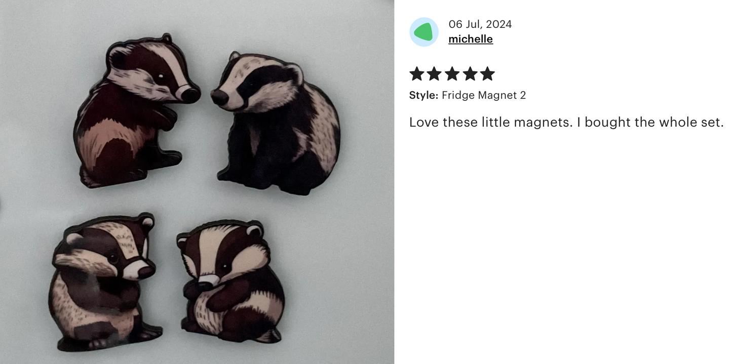 Badger 3 Pin Badge/ Magnet