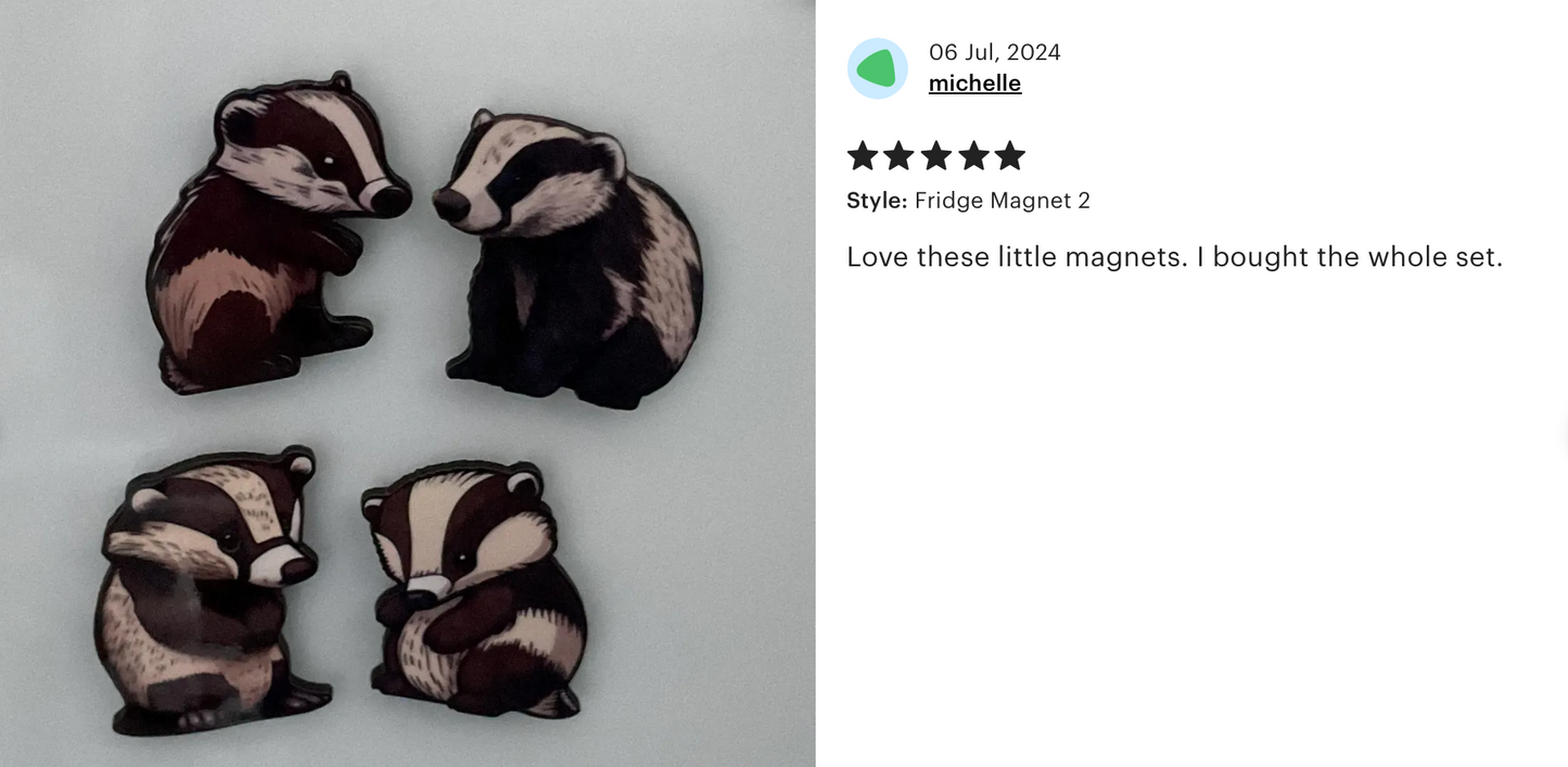 Badger 2 Pin Badge/ Magnet