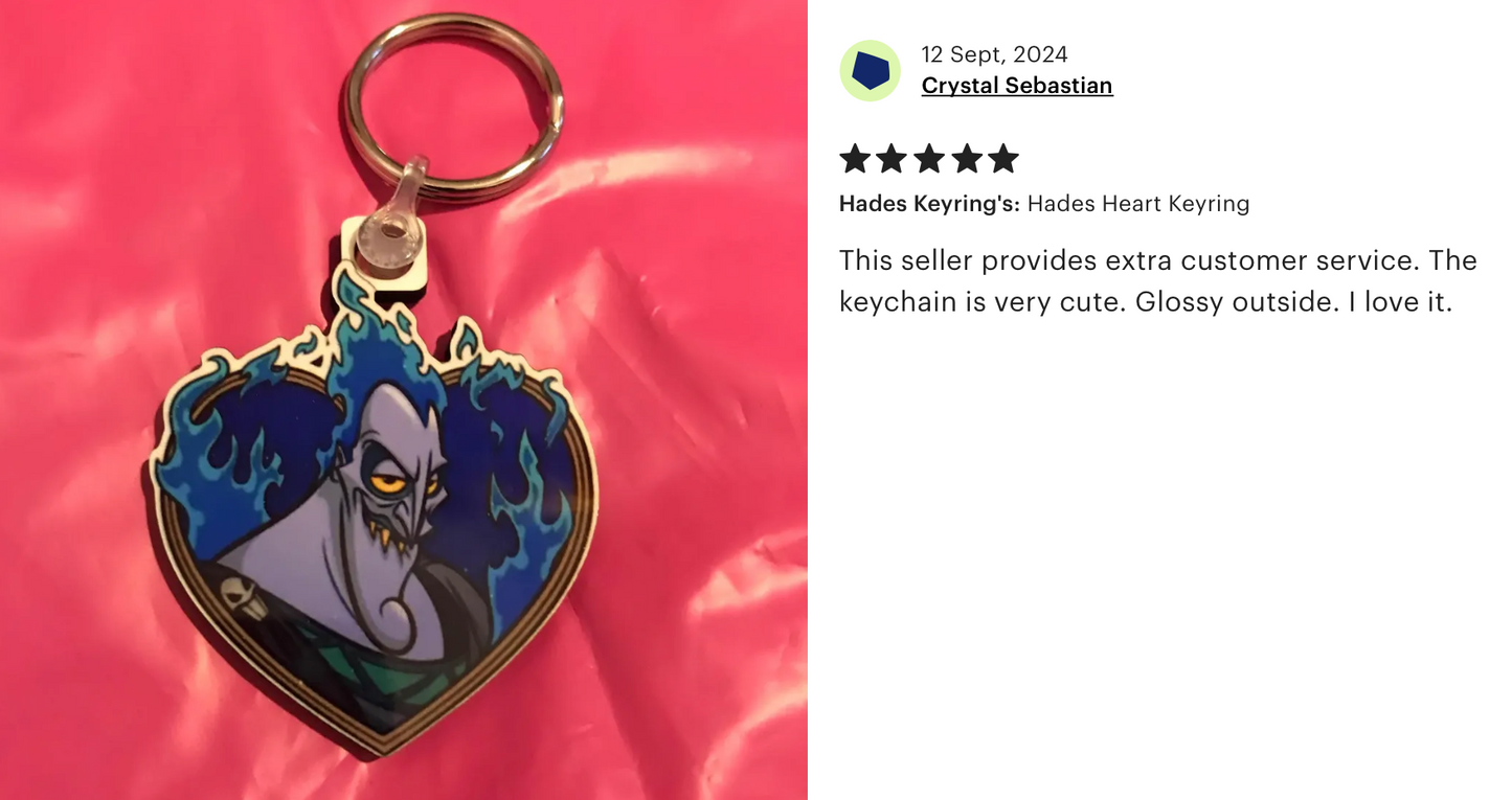 Hades Heart Keyring - Hercules