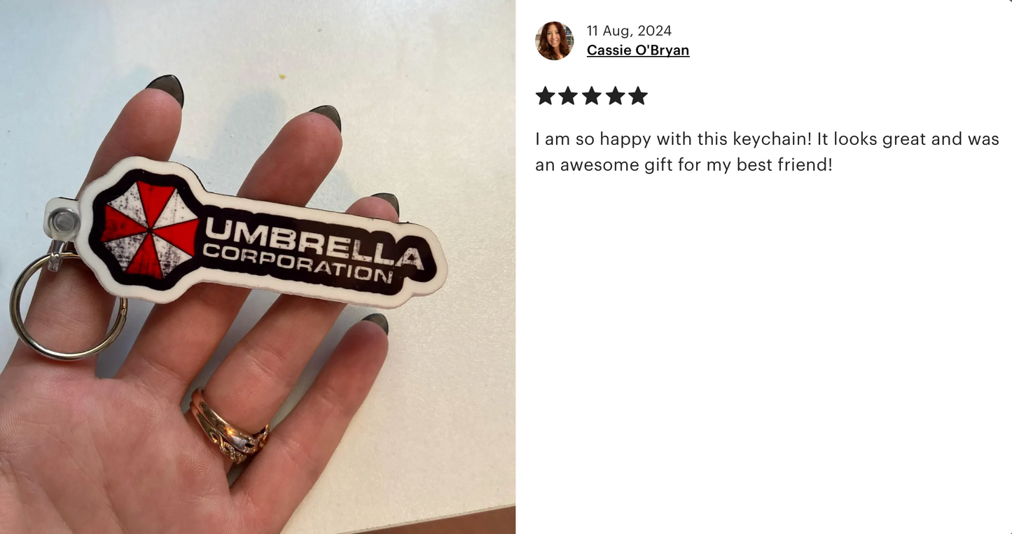 Umbrella Corporation Key Keyring - Resident Evil