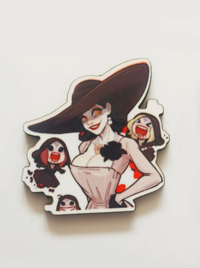 Lady Dimitrescu Pin Badge/ Magnet - Resident Evil