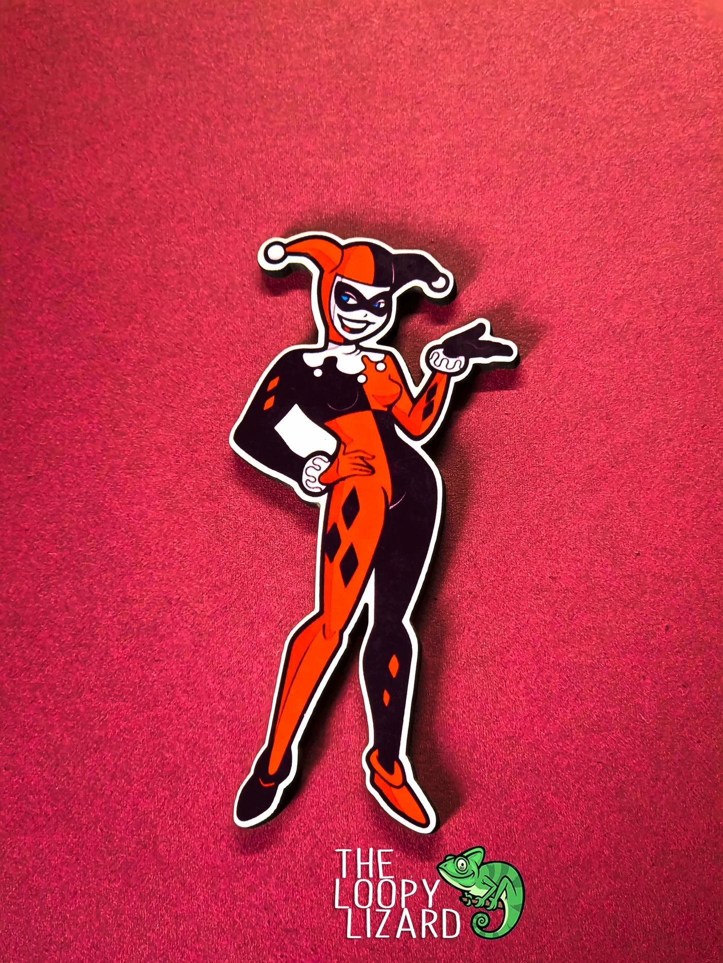 Classic Harley Quinn Pin Badge/ Magnet