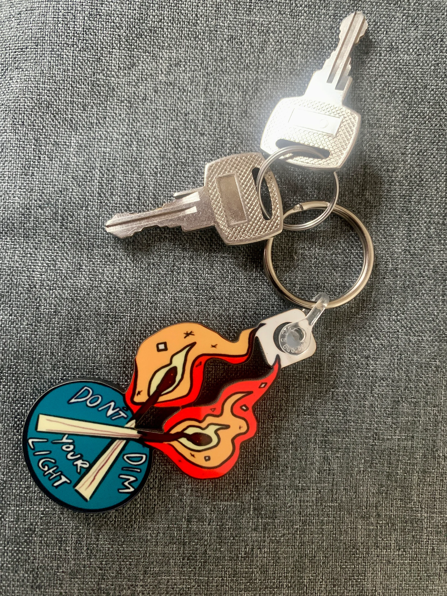 "Don't Dim Your Light" Keyring