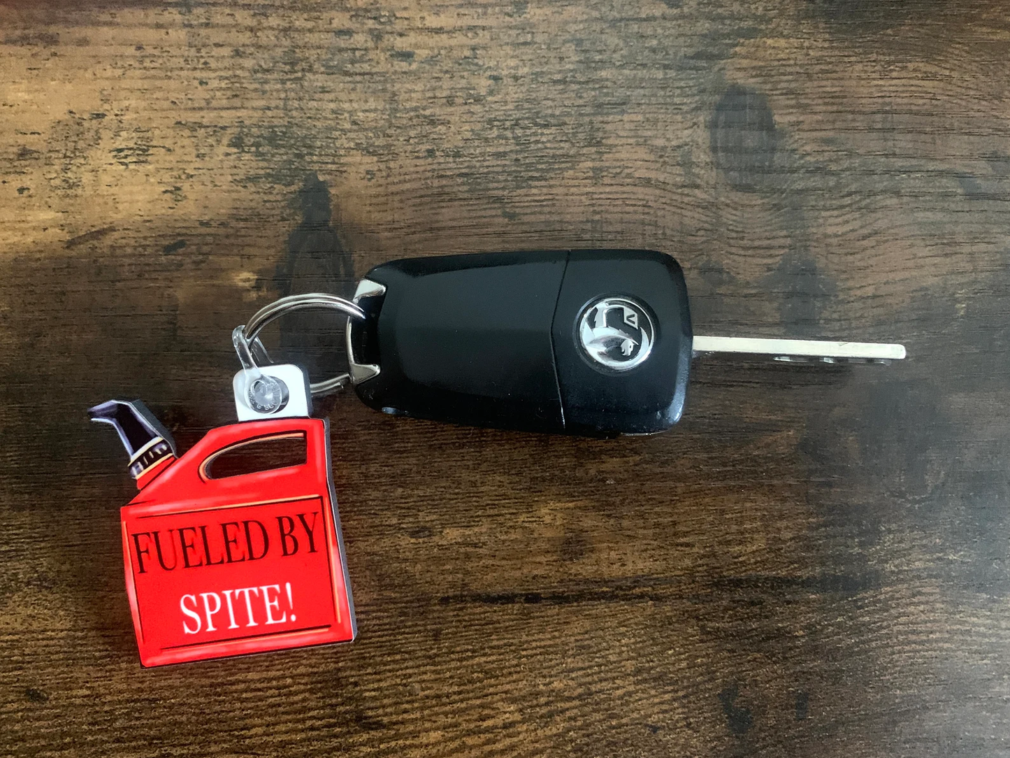 Fuelled By Spite Keyring