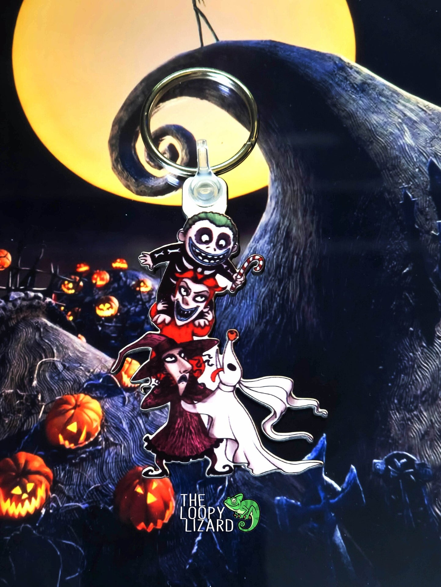 Lock, Shock and Barrel Pile Keyring - The Nightmare Before Christmas