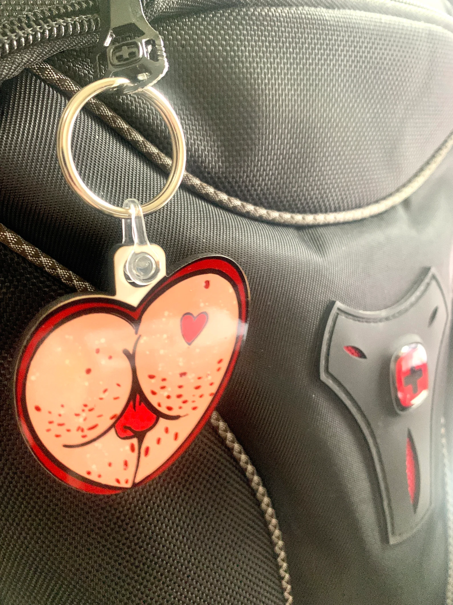 Ass Heart Keyring
