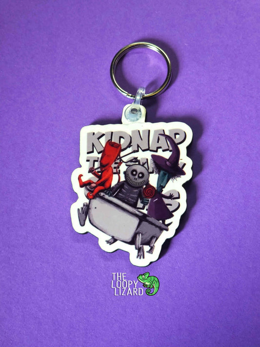 Lock, Shock and Barrel "KIDNAP" Keyring - The Nightmare Before Christmas
