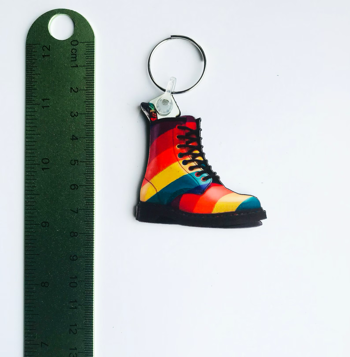 Rainbow Boot Keyring - Doc Martens