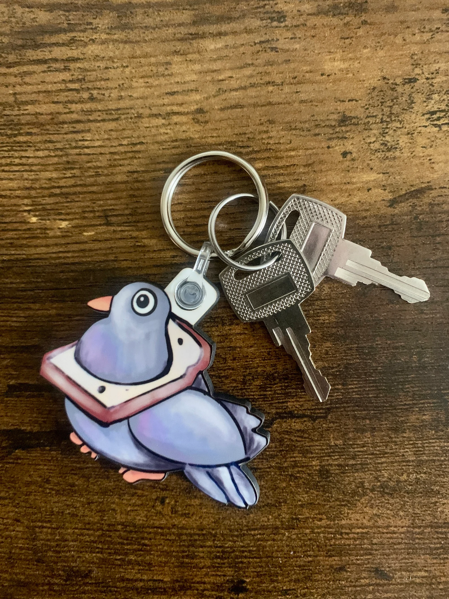 Pigeon Keyring