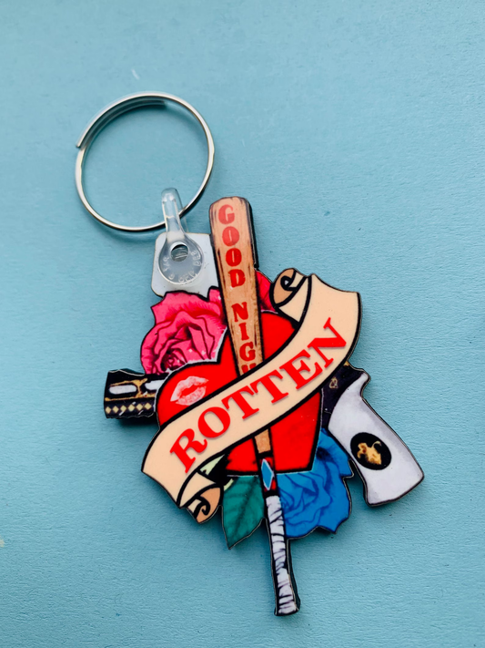 Harley Quinn "ROTTEN" Keyring