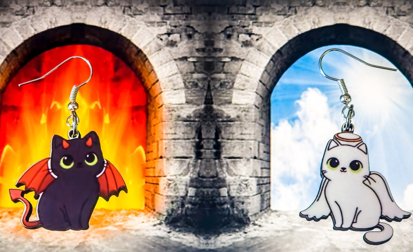 Angel and Devil Cats