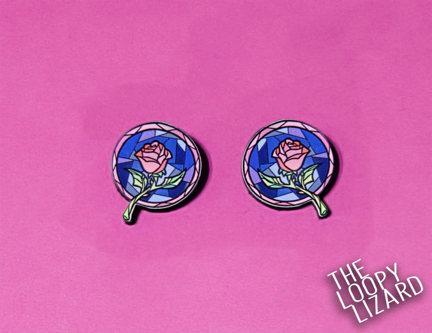 Stained Glass Rose - Beauty and the Beast