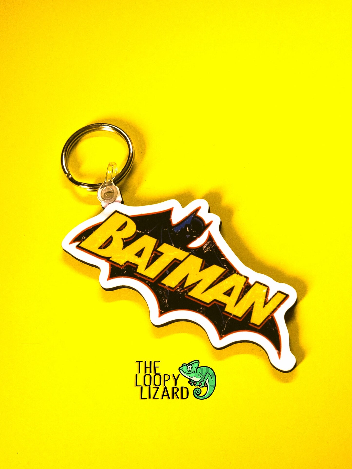 BATMAN Comic Book Logo Keyring