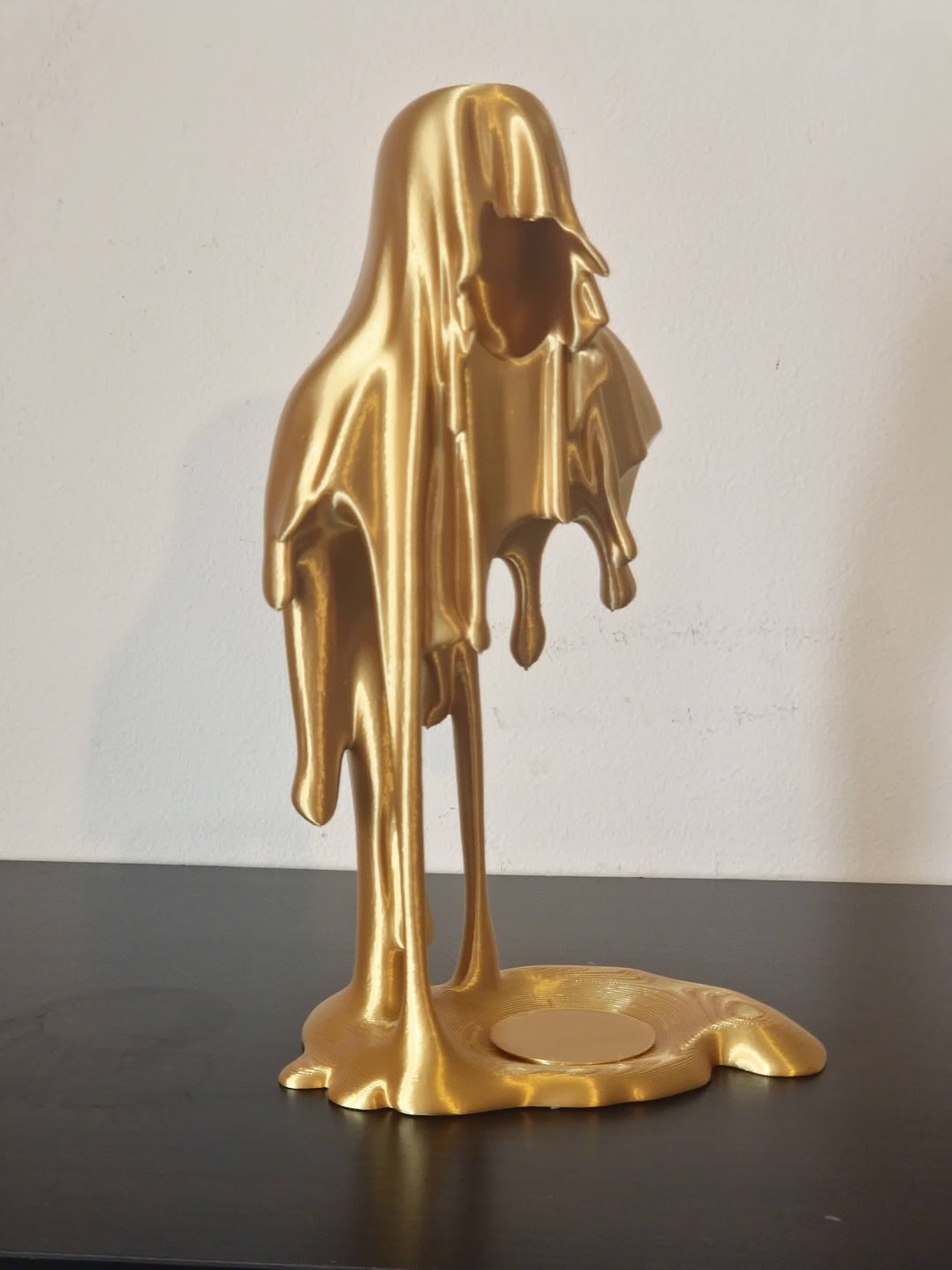 Melting Golden Man (LED) Candle Holder