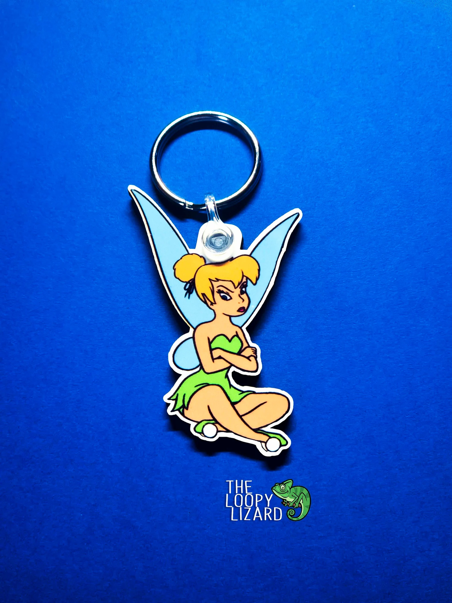 Pouting Tinkerbell Keyring - Peter Pan
