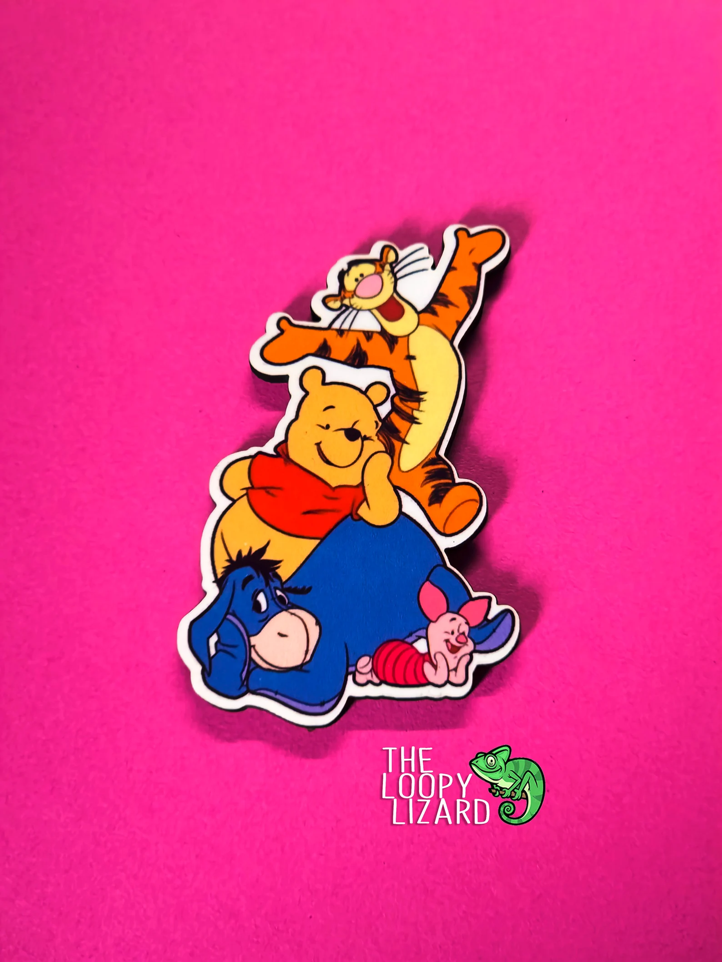 Winnie the Pooh Group Pile Pin Badge/ Magnet