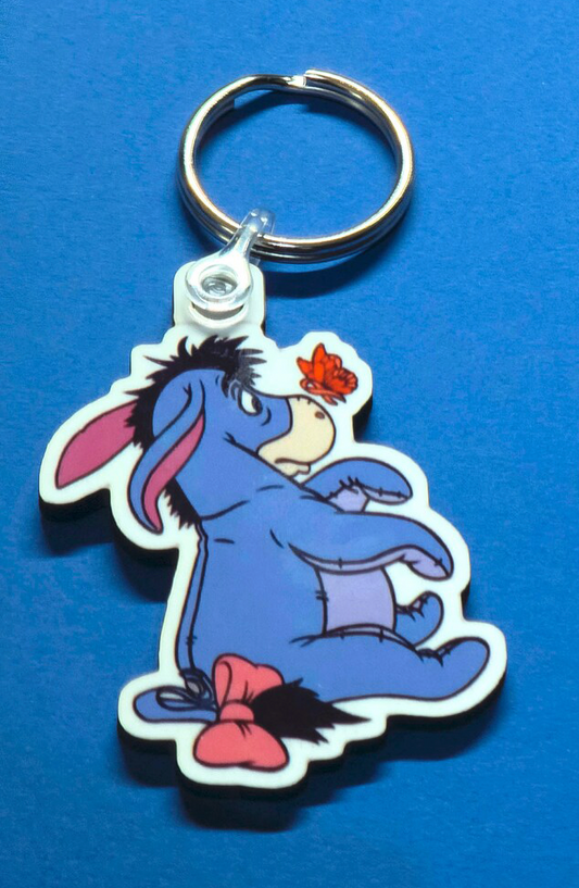 Eeyore and Butterfly Keyring - Winnie the Pooh