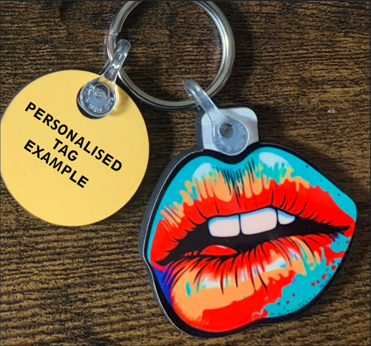 Pop Art Lips 4 Keyring