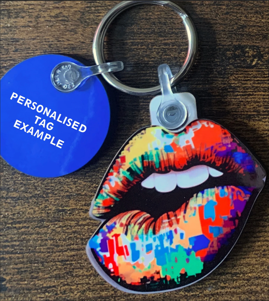 Pop Art Lips 3 Keyring