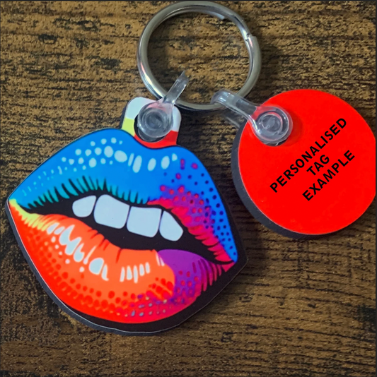 Pop Art Lips 2 Keyring