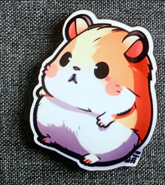 Hamster 3 Pin Badge/ Magnet
