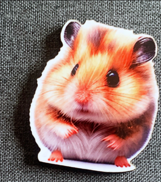 Hamster 2 Pin Badge/ Magnet
