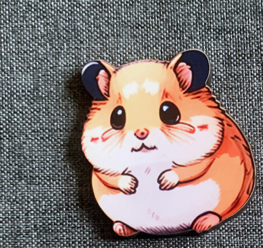Hamster 1 Pin Badge/ Magnet