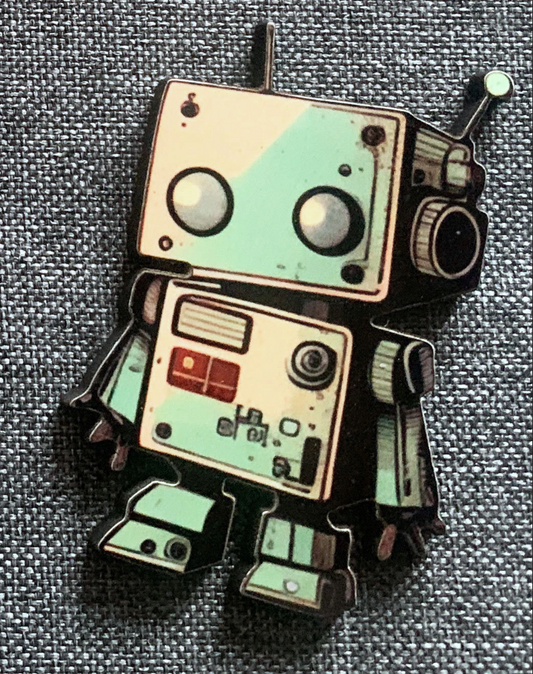 Robot Pin Badge/ Magnet