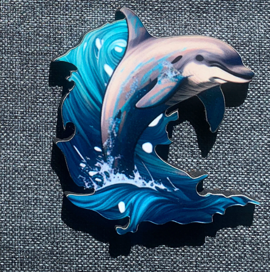 Dolphin 4 Pin Badge/ Magnet