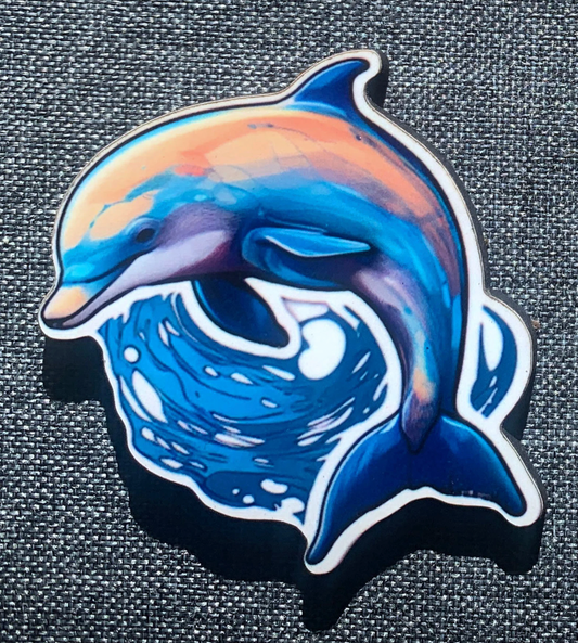 Dolphin 3 Pin Badge/ Magnet