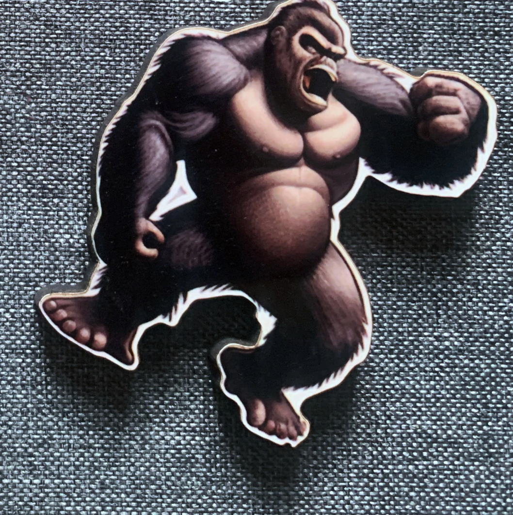 Gorilla 4 Pin Badge/ Magnet