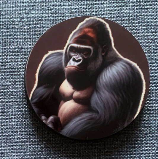 Gorilla 2 Pin Badge/ Magnet
