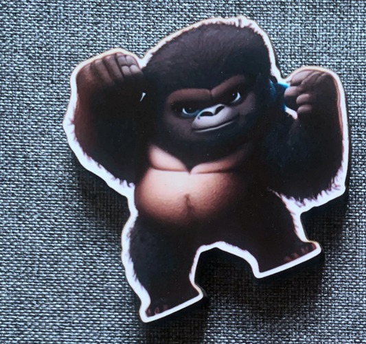 Gorilla 1 Pin Badge/ Magnet