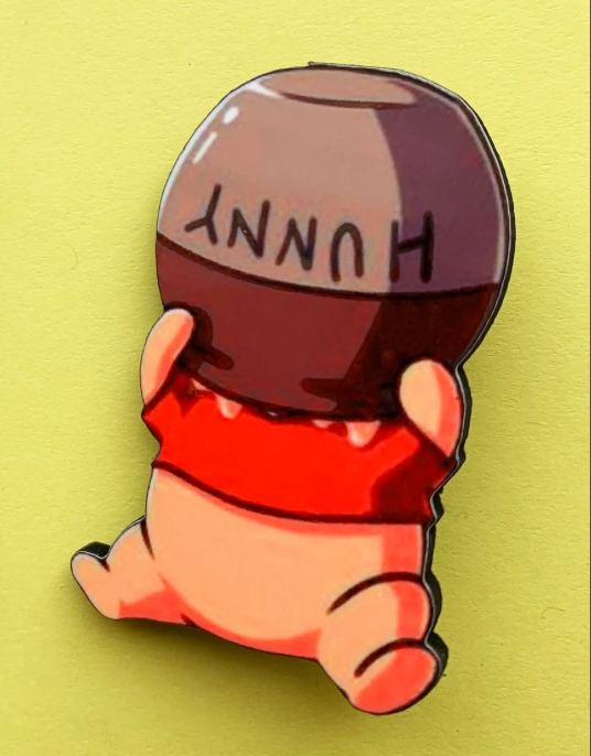 Winnie the Pooh "Hunny Pot" Pin Badge/ Magnet