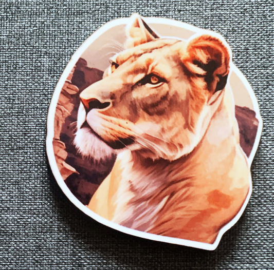 Lioness Pin Badge/ Magnet