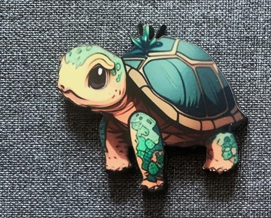 Tortoise 1 Pin Badge/ Magnet